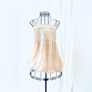 Twentyone Tan/Cream Lace Dress Top (Likely S or XS)